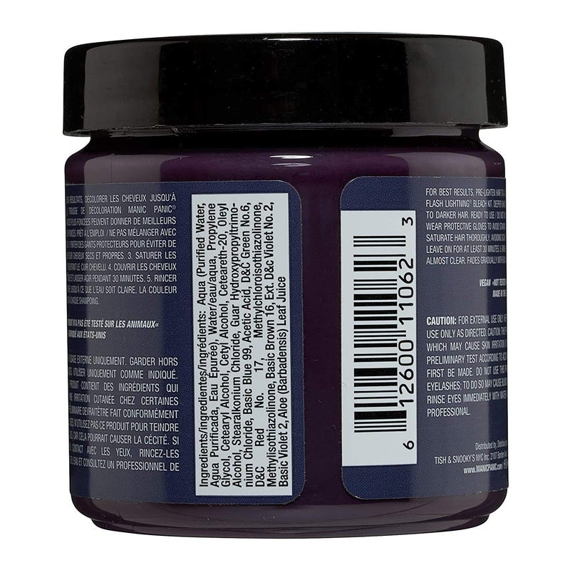 Manic Panic مانيك بانك كلاسيك دارك ستار لون شعر شبه دائم - صبغة شعر رمادية داكنة للنساء والرجال تدوم 4-6 أسابيع - نباتية، خالية من الأمونيا وغير مختبرة على الحيوانات - إنشاء ومزج درجات مخصصة (4 أونصات) - Image 2